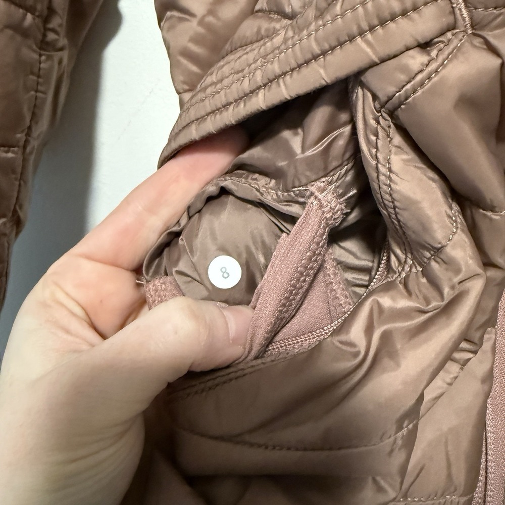 Lululemon The Bomb Bomber Reversible Jacket Bark Berry / Heathered Bark Berry 8 - Picture 5 of 16